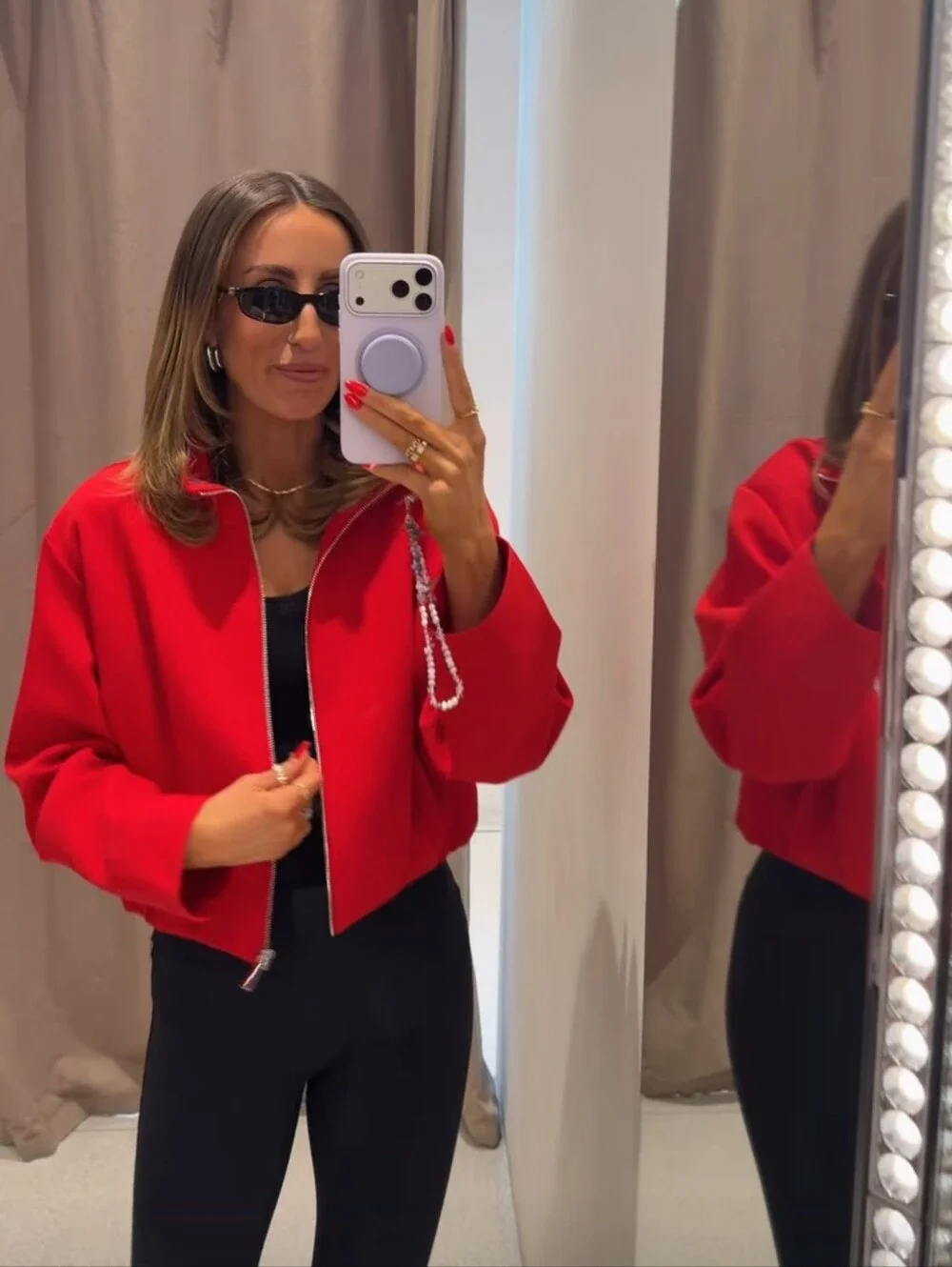 ZARA STAND-UP COLLAR BOMBER JACKET